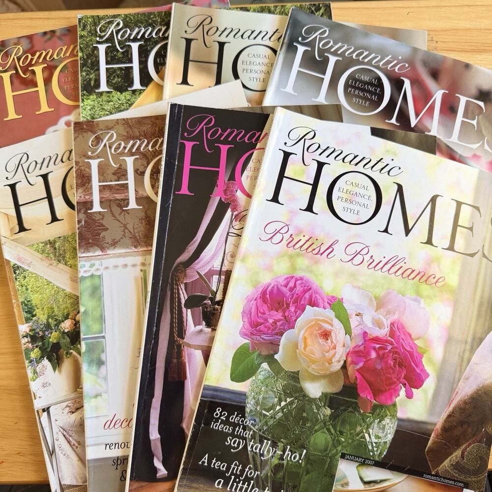Romantic Homes Magazines Lot 9 Issues 2007 2009 Home Decor Decorating Crafts